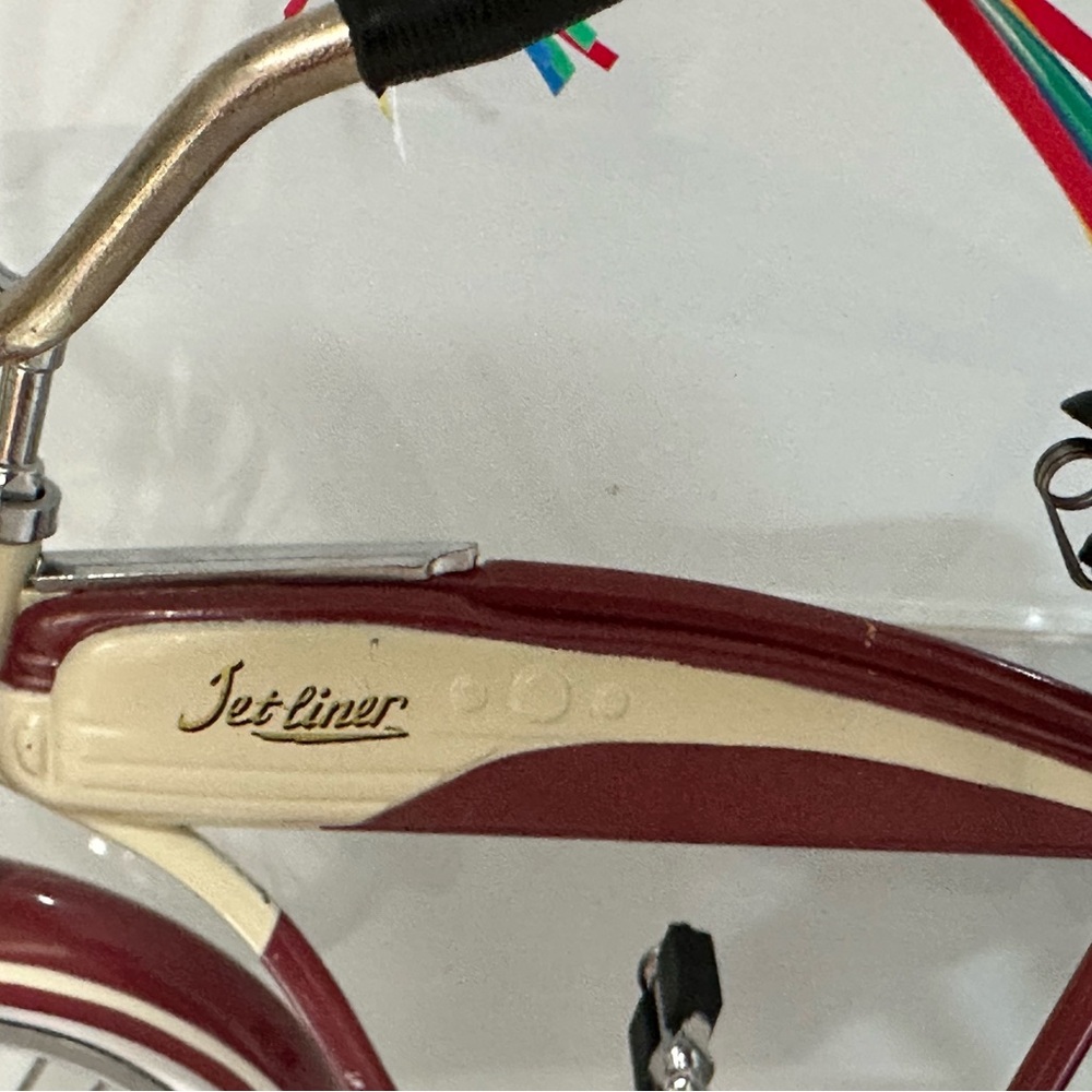 Rare Vintage Jet Liner Bicycle 1950s Boys Bike Cycle Metal Model Length: 11.5 " - Picture 3 of 15